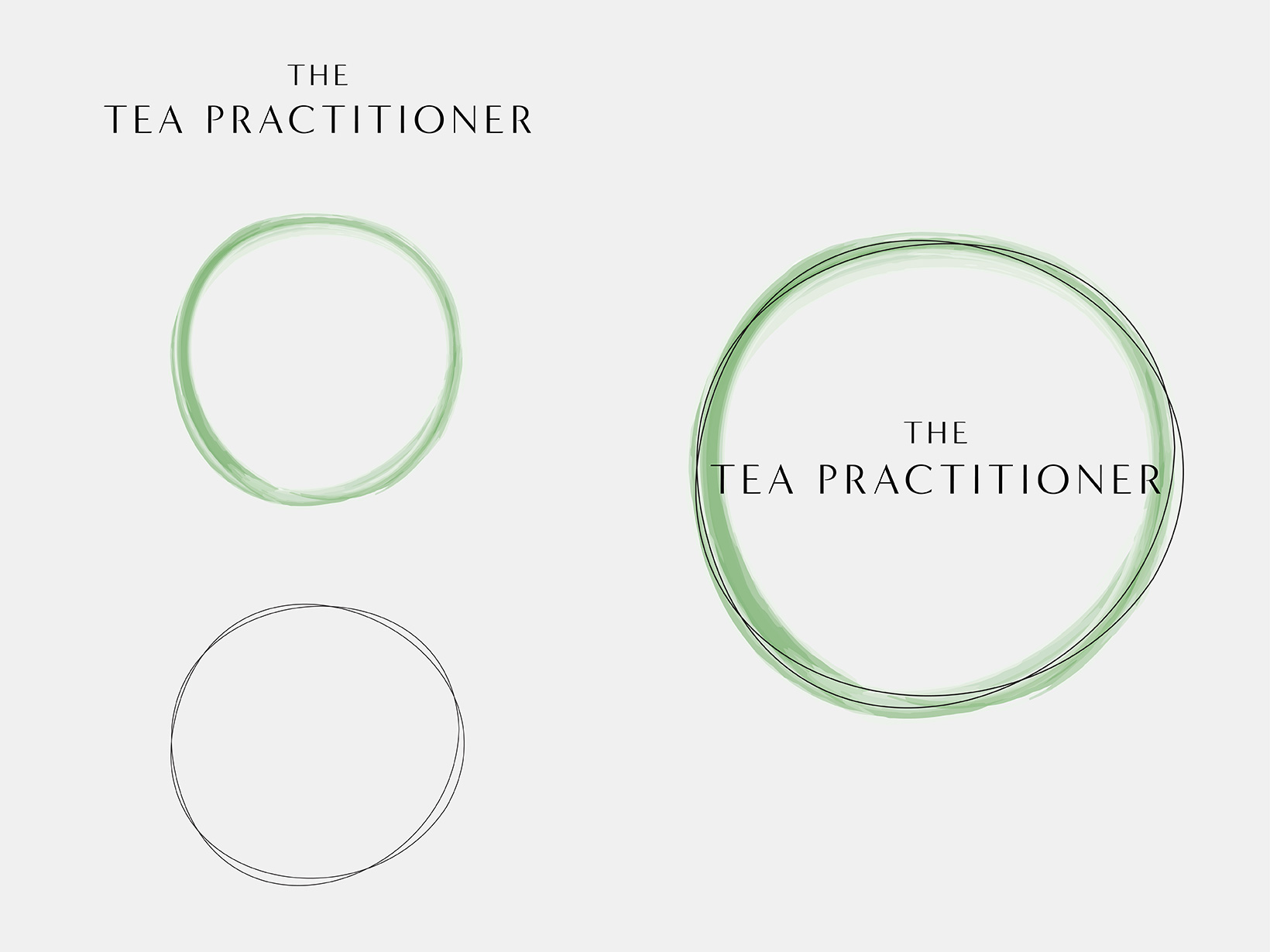 The Tea Practitioner logo broken down into the wordmark reading 